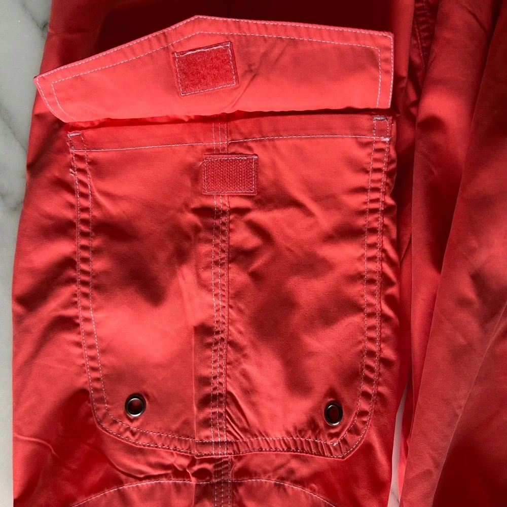 NWT‎ St Johns Bay Mens Cargo Swim Trunks Dubarry Coral Pink UPF 50+ Large
